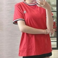 💎Han's house精品服飾💎moncler 彩條 短 T 紅 青年款=男成人 XS S-1