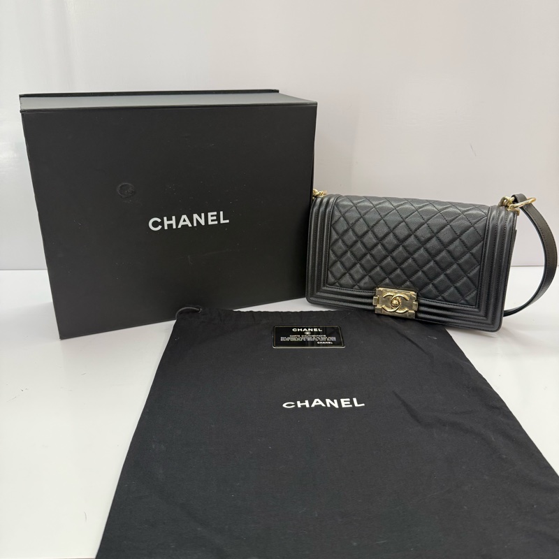 CHANEL 香奈兒 黑色BOY 25 肩背/斜背包-2