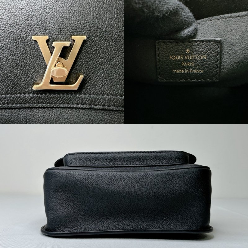 LV Lockme黑金鏈帶郵差包-8
