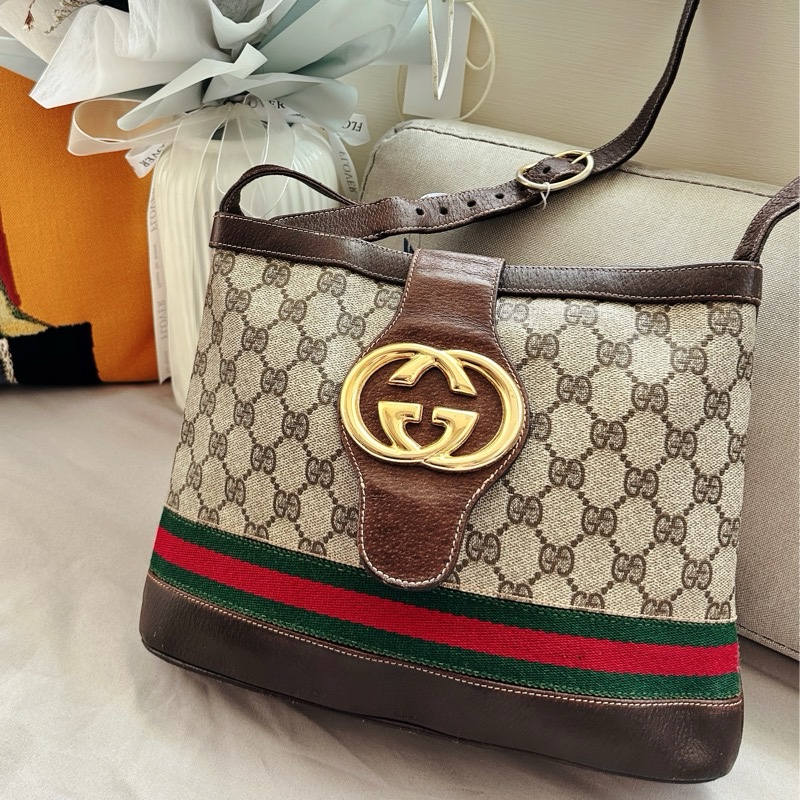 ✨【Vintage Gucci 經典GG Ophidia肩背包】✨ 老花控看到會直接心動的那種復古美❤️90年代 Gucci 氛圍感直接拉滿-1