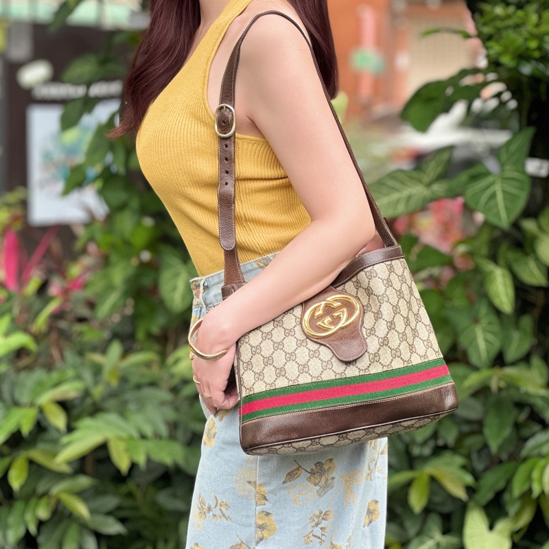 ✨【Vintage Gucci 經典GG Ophidia肩背包】✨ 老花控看到會直接心動的那種復古美❤️90年代 Gucci 氛圍感直接拉滿-8