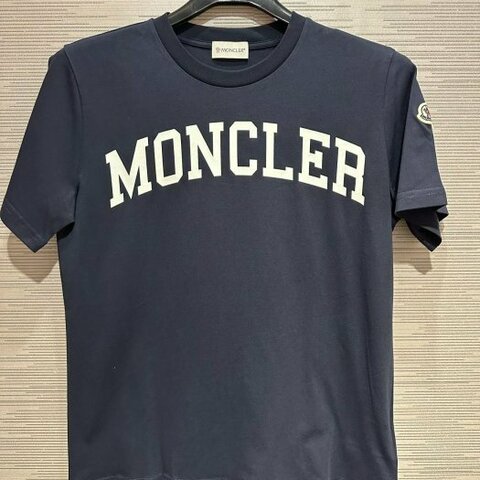 💎Han's house精品服飾💎moncler LOGO 短 T 深藍 青年款=男成人XS S