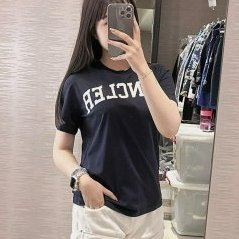 💎Han's house精品服飾💎moncler LOGO 短 T 深藍 青年款=男成人XS S-3