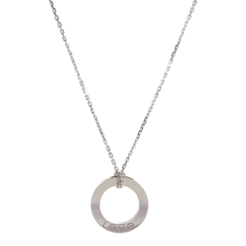 CARTIER 18K白金Love Pendant項鍊-1
