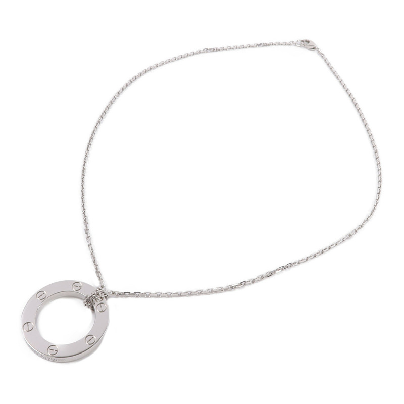 CARTIER 18K白金Love Pendant項鍊-3