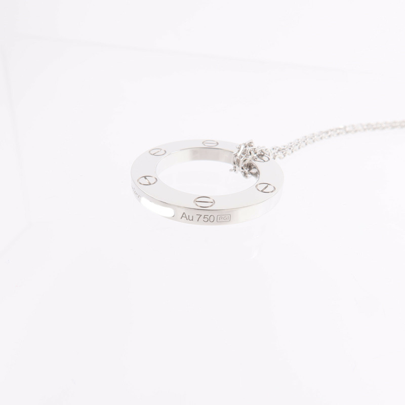 CARTIER 18K白金Love Pendant項鍊-7
