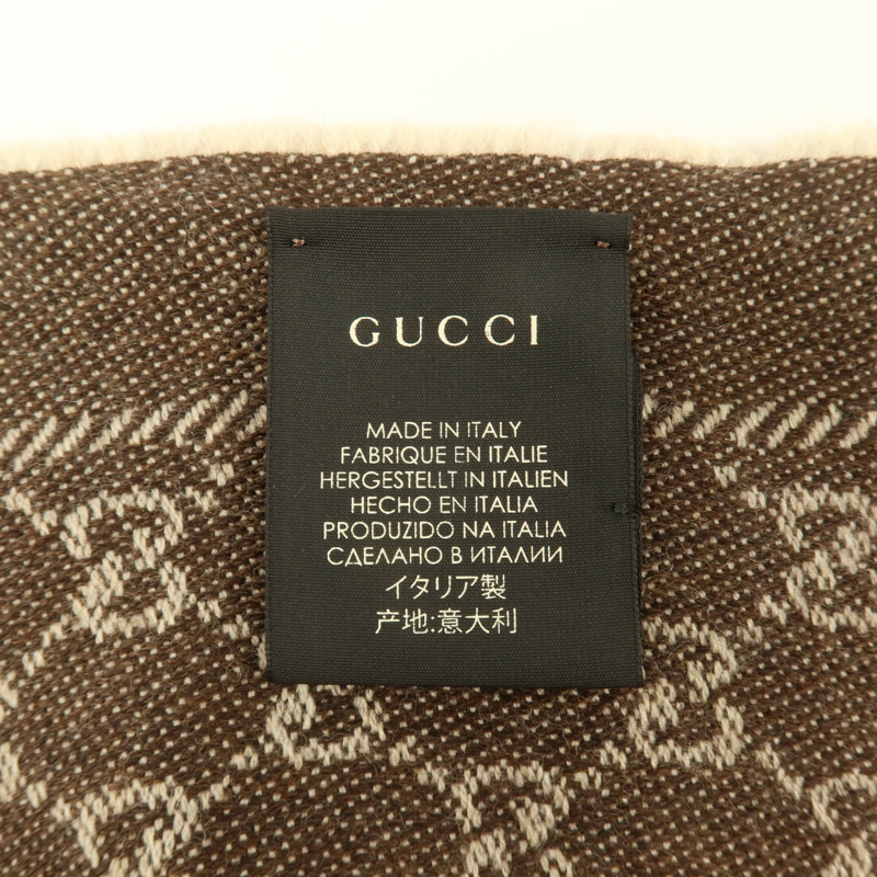 GUCCI 羊毛Scarl 48x180cm圍巾-5
