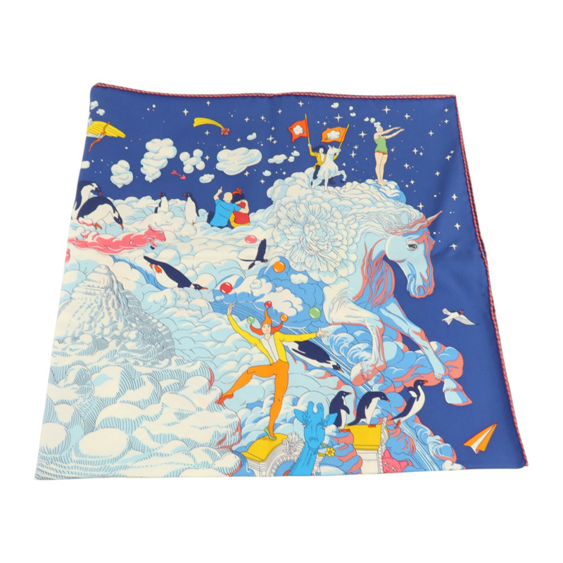 HERMES 絲質Scarf 90x90cm絲巾-1
