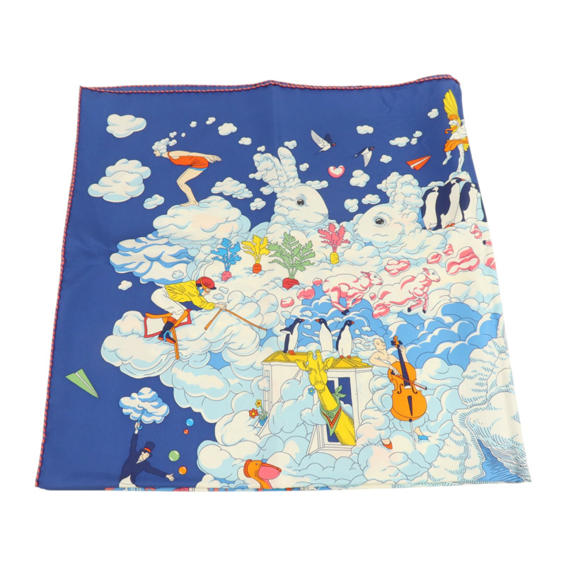 HERMES 絲質Scarf 90x90cm絲巾-2