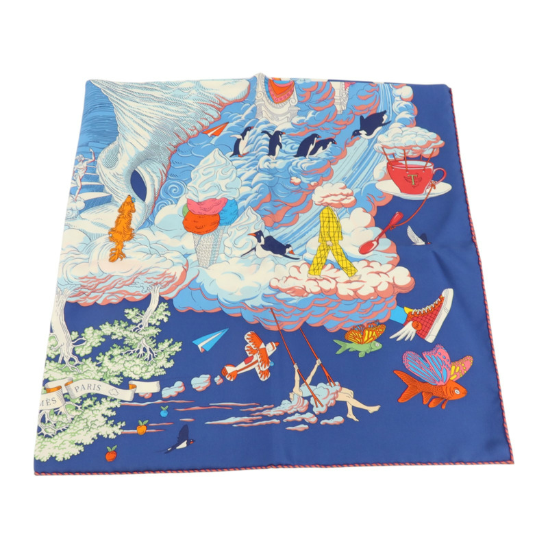 HERMES 絲質Scarf 90x90cm絲巾-4
