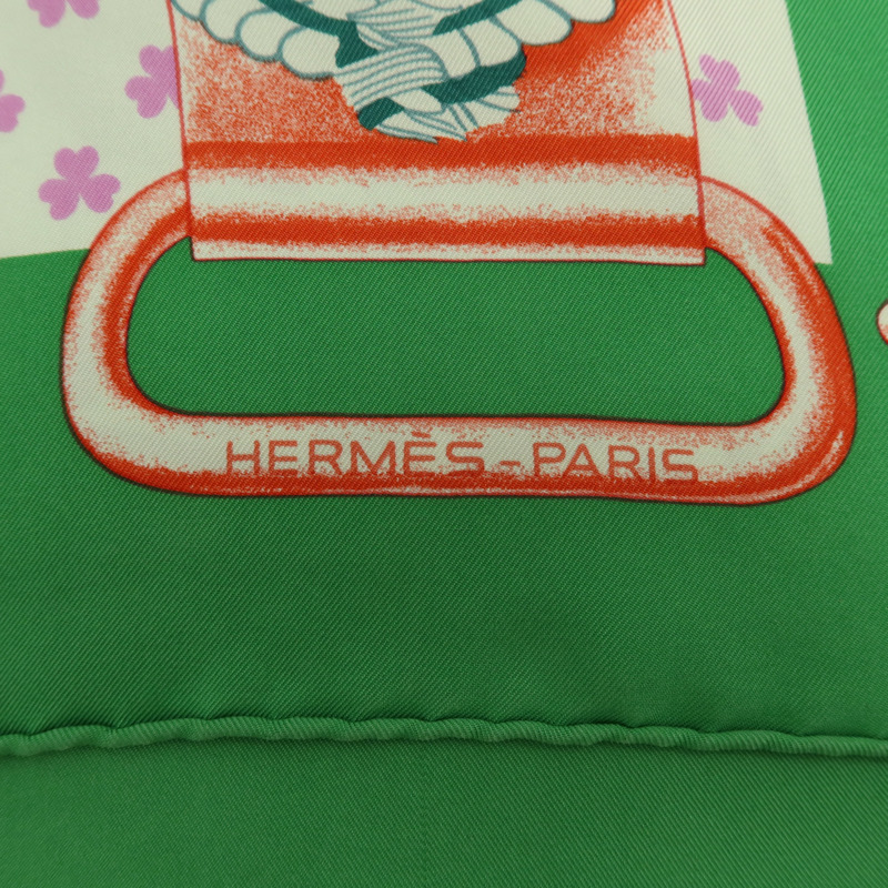 HERMES 絲質Scarf 90x90cm絲巾-5