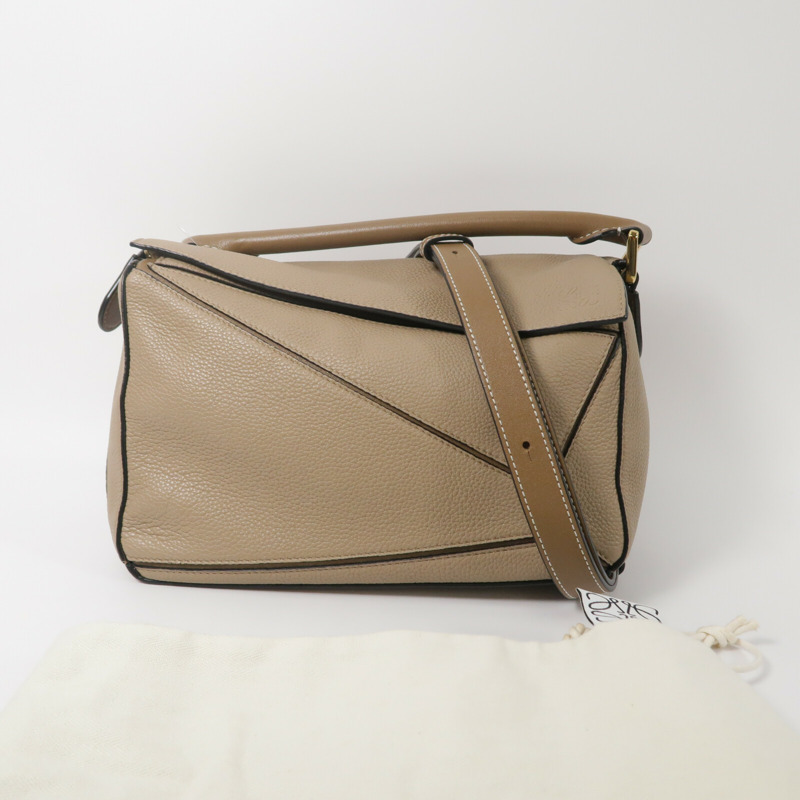 LOEWE 牛皮皮革Puzzle Small手挽肩背兩用袋-9