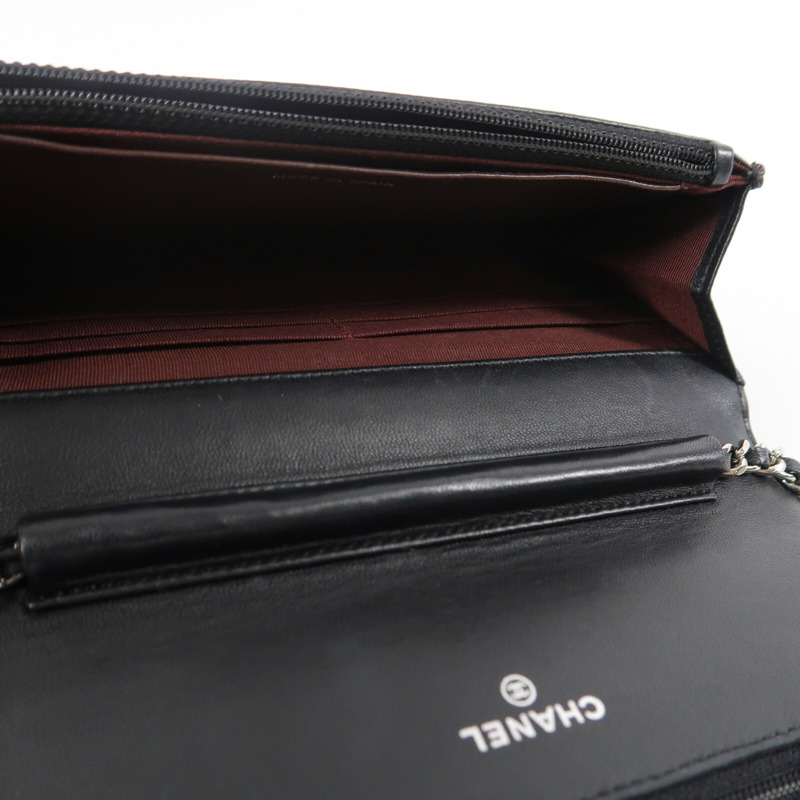 CHANEL 羊皮皮革WOC Wallet On Chain鏈帶肩背袋-4