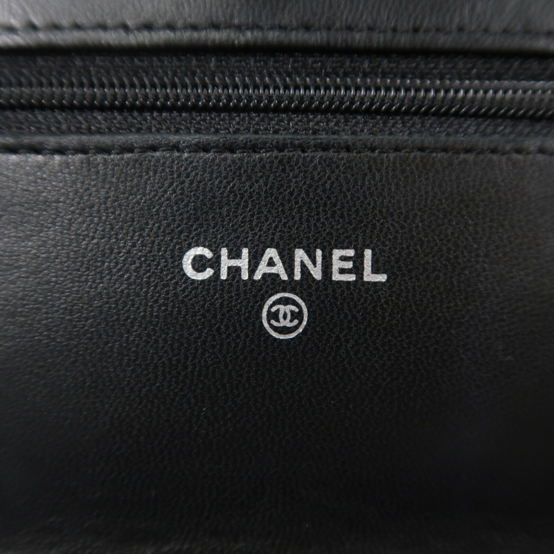 CHANEL 羊皮皮革WOC Wallet On Chain鏈帶肩背袋-6