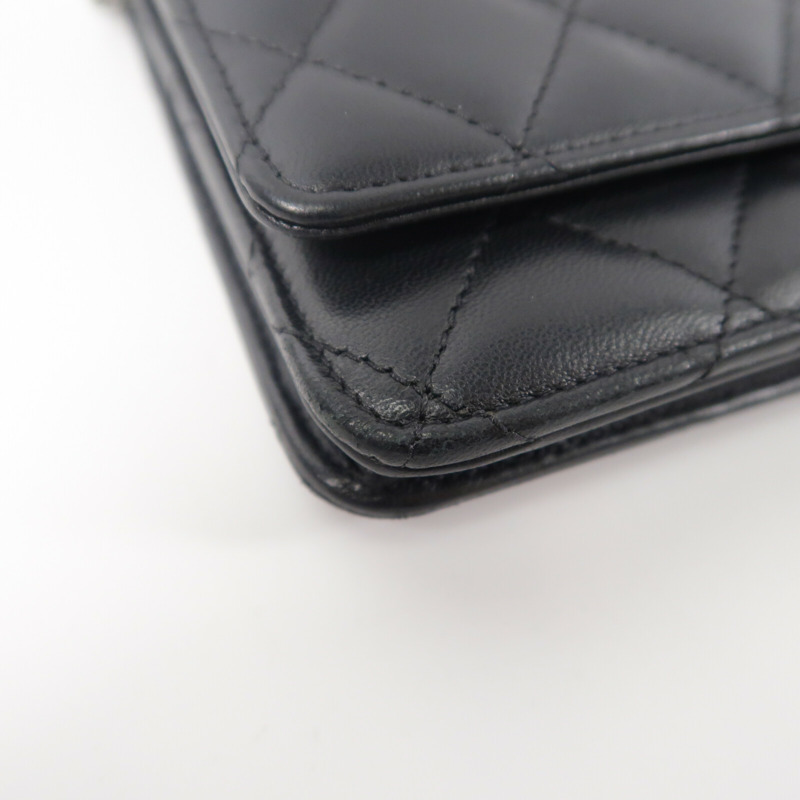 CHANEL 羊皮皮革WOC Wallet On Chain鏈帶肩背袋-9