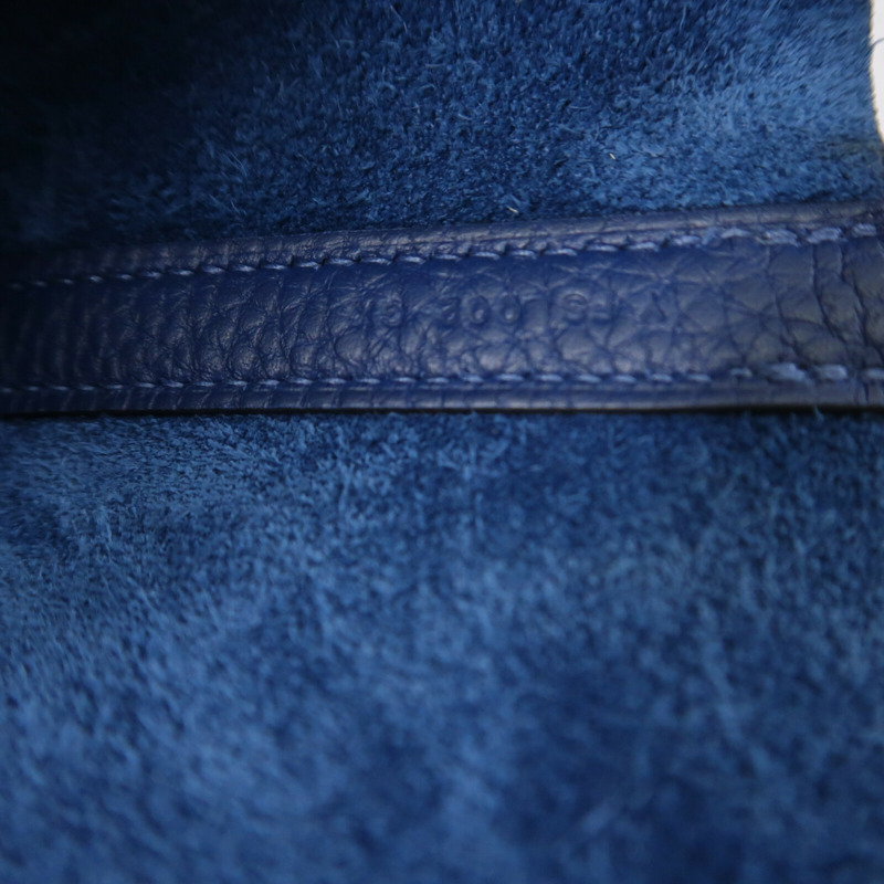 HERMES Clemence皮革Picotin PM手挽袋Deep Blue-5