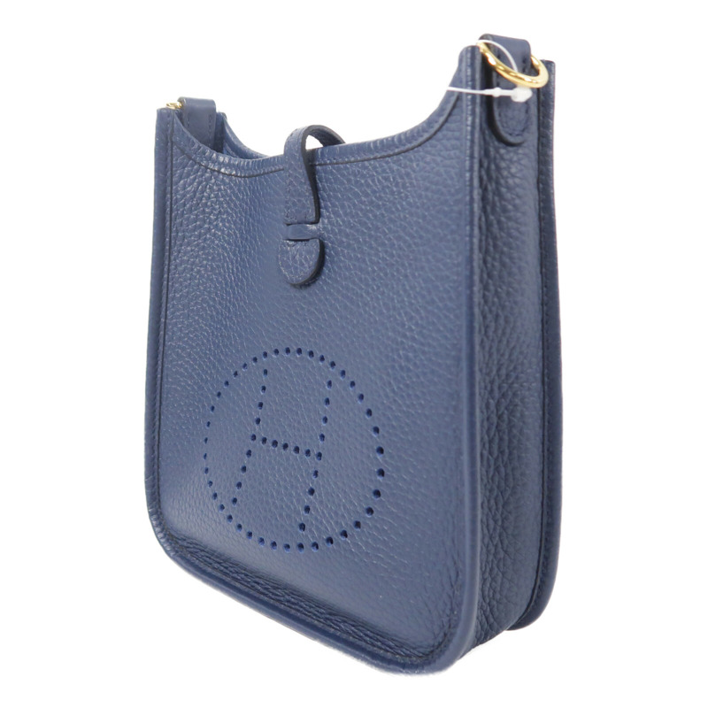 HERMES Clemence皮革Evelyne TPM肩背袋Bleu De Prusse-2