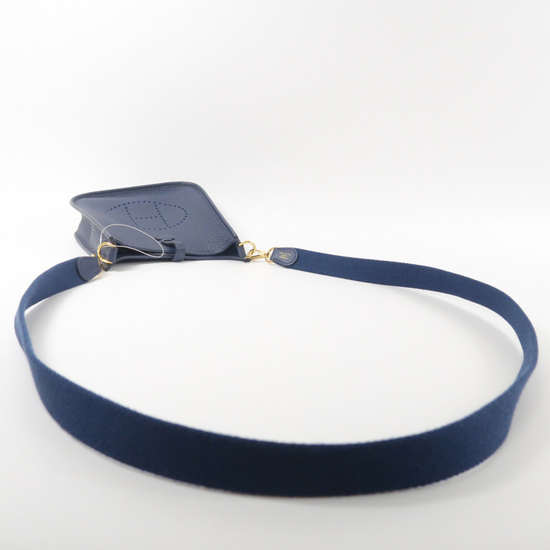 HERMES Clemence皮革Evelyne TPM肩背袋Bleu De Prusse-6