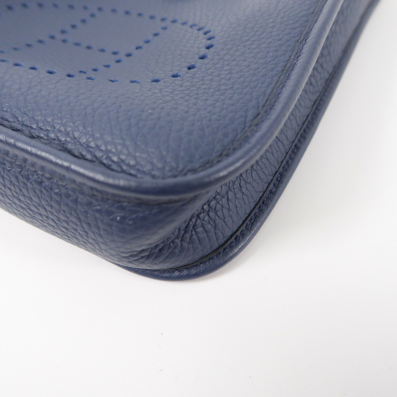 HERMES Clemence皮革Evelyne TPM肩背袋Bleu De Prusse-8