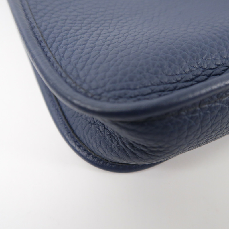 HERMES Clemence皮革Evelyne TPM肩背袋Bleu De Prusse-9