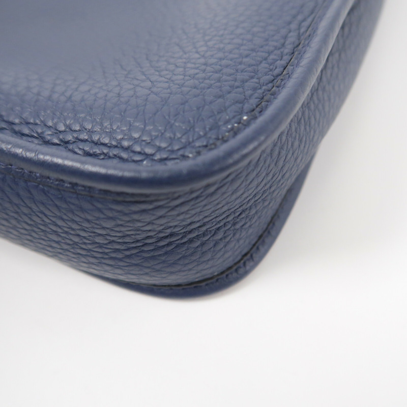 HERMES Clemence皮革Evelyne TPM肩背袋Bleu De Prusse-10