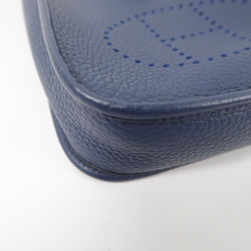 HERMES Clemence皮革Evelyne TPM肩背袋Bleu De Prusse-11