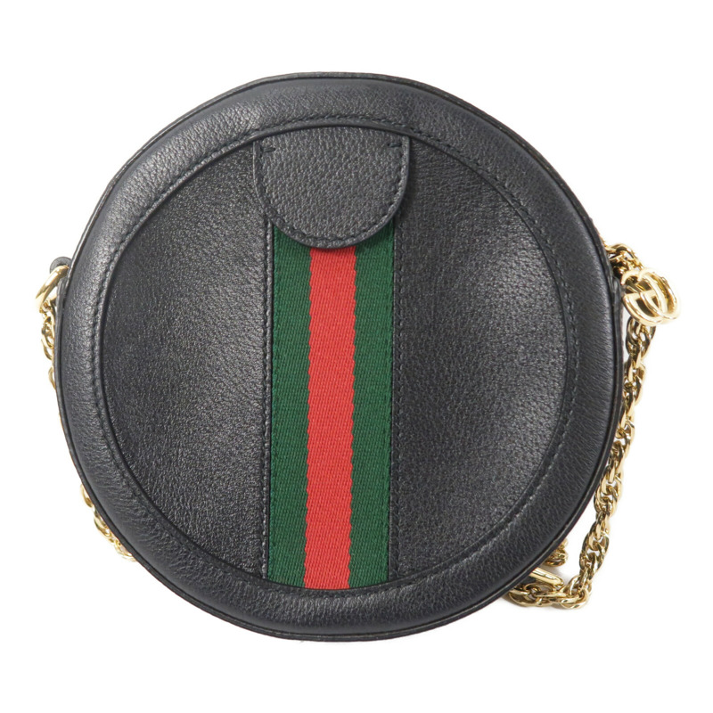 GUCCI 牛皮皮革Ophidia Mini GG Round Shoulder Bag鏈帶肩背袋-1