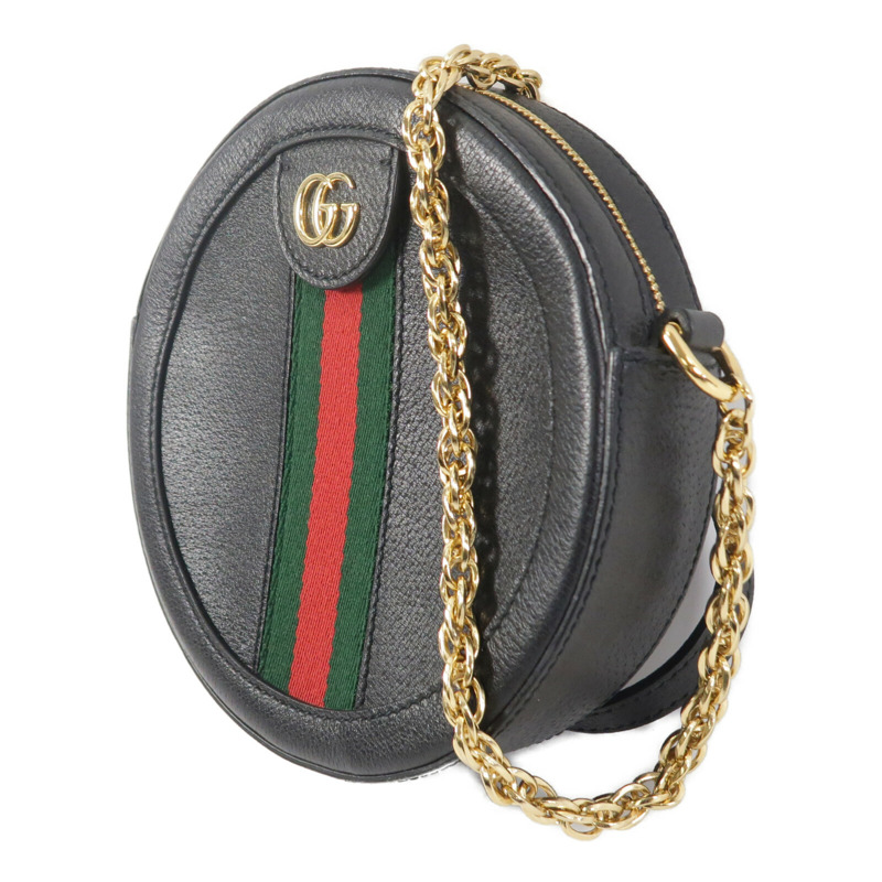 GUCCI 牛皮皮革Ophidia Mini GG Round Shoulder Bag鏈帶肩背袋-2