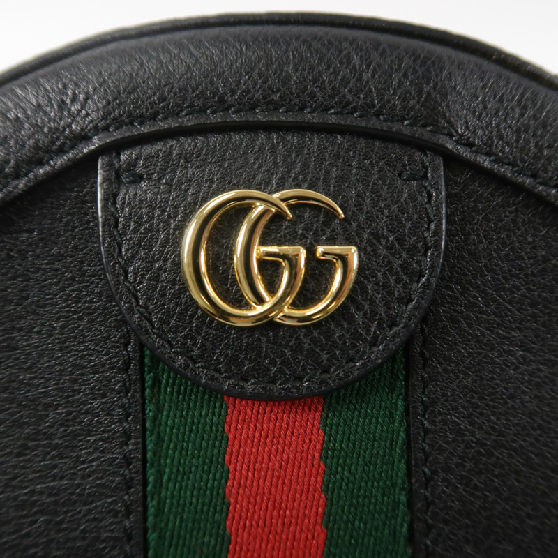 GUCCI 牛皮皮革Ophidia Mini GG Round Shoulder Bag鏈帶肩背袋-5