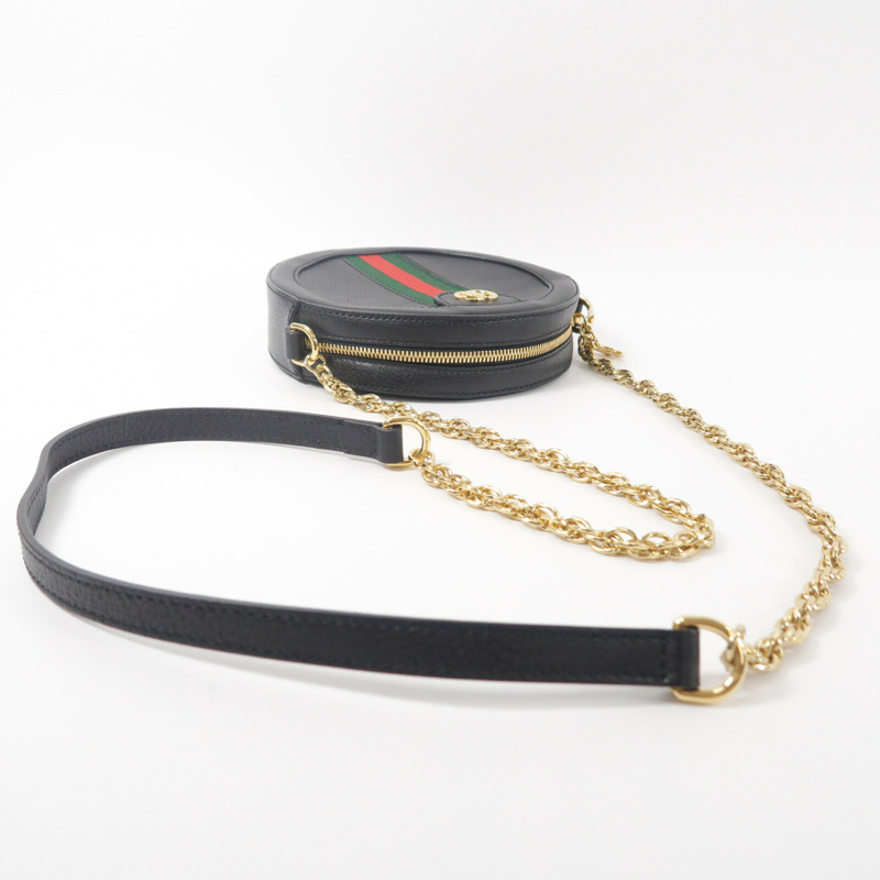 GUCCI 牛皮皮革Ophidia Mini GG Round Shoulder Bag鏈帶肩背袋-8