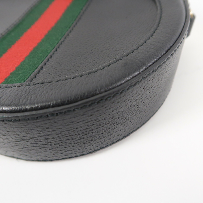GUCCI 牛皮皮革Ophidia Mini GG Round Shoulder Bag鏈帶肩背袋-10