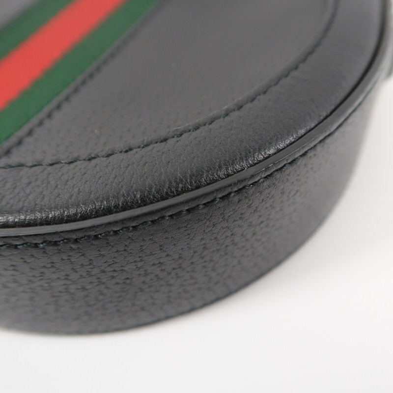 GUCCI 牛皮皮革Ophidia Mini GG Round Shoulder Bag鏈帶肩背袋-12