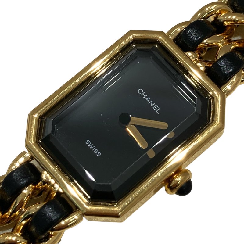CHANEL 香奈兒 H0001 PREMIERE 方糖 精鋼鍍金 金色 石英錶 SIZE M-1