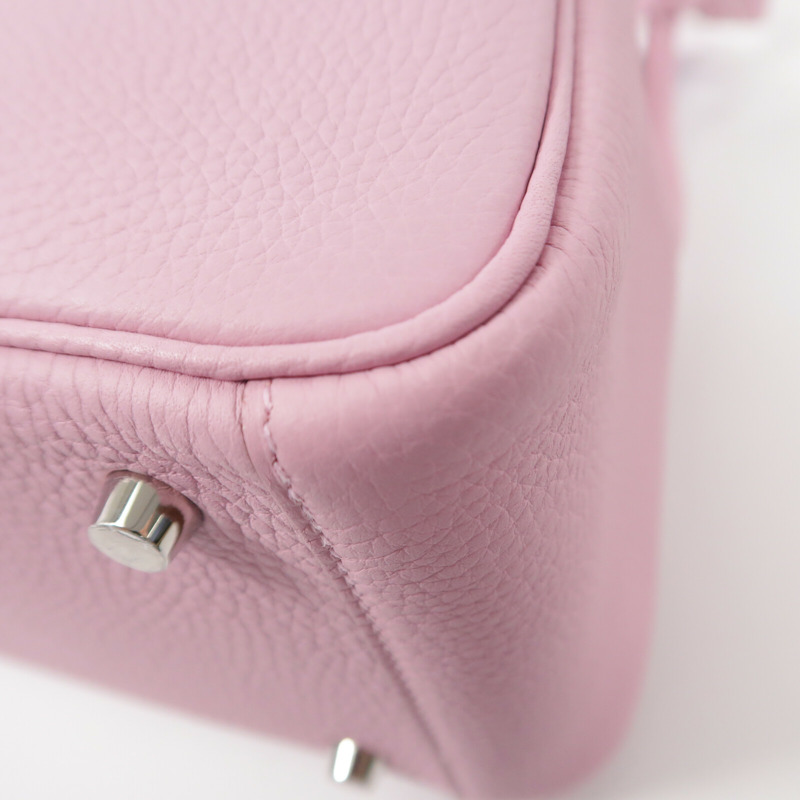 HERMES Clemence皮革Lindy 26手挽肩背兩用袋Mauve Sylvestre-11