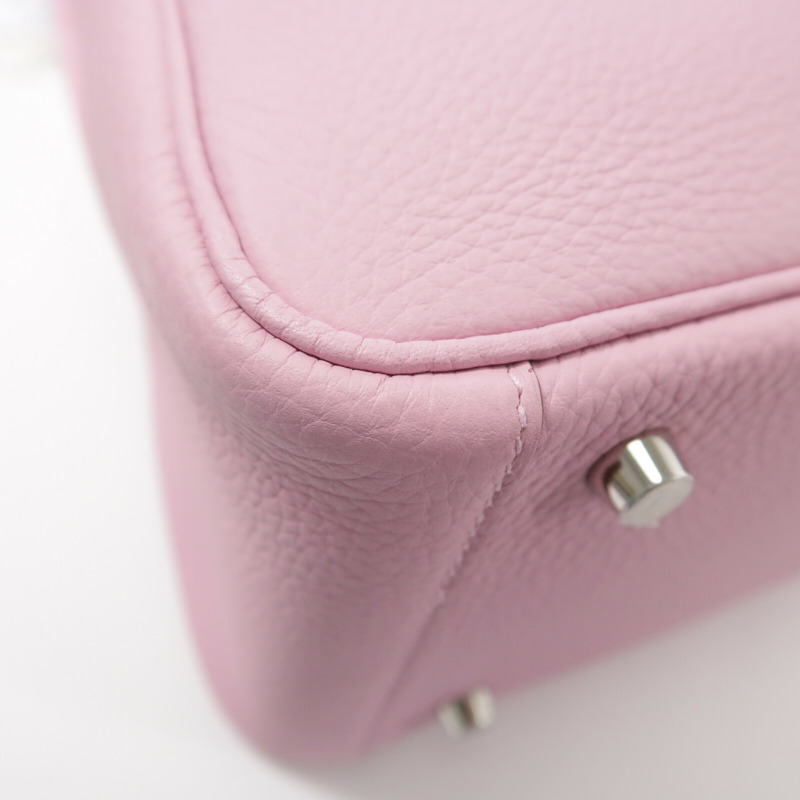 HERMES Clemence皮革Lindy 26手挽肩背兩用袋Mauve Sylvestre-12