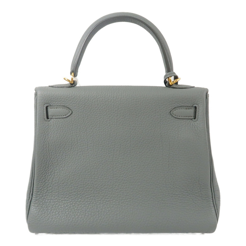 HERMES Togo皮革Kelly 25手挽肩背兩用袋Vert Amande-1