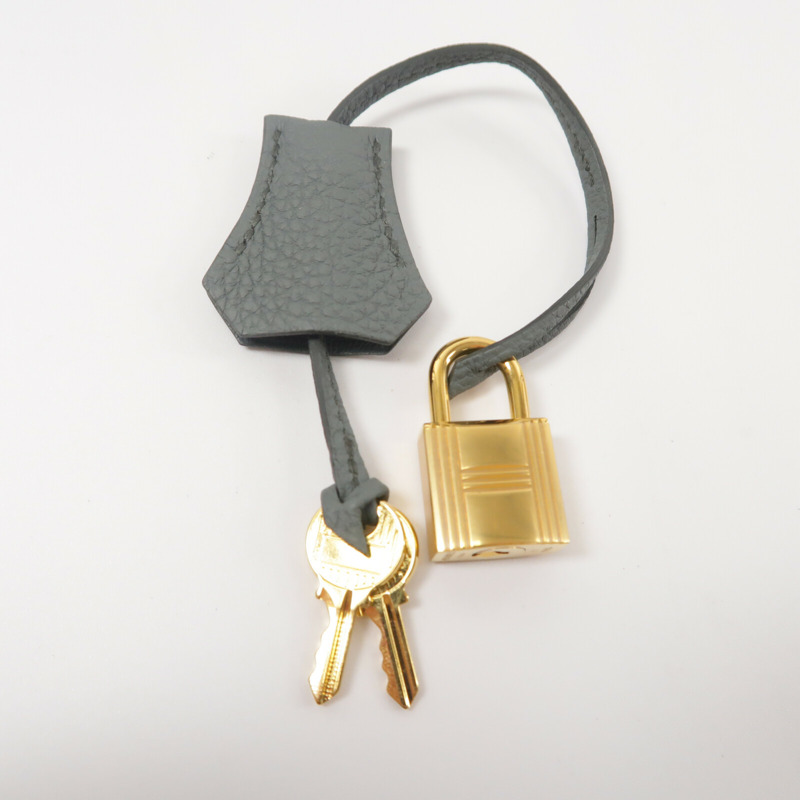 HERMES Togo皮革Kelly 25手挽肩背兩用袋Vert Amande-8