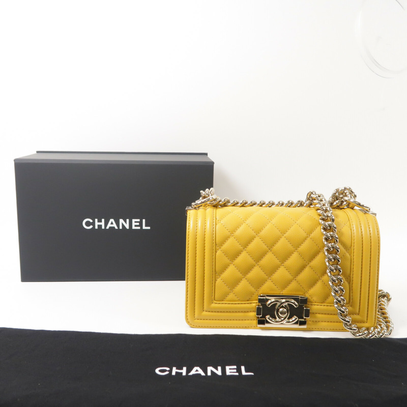 CHANEL 牛皮皮革Boy 20鏈帶肩背袋-9