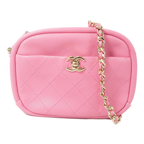 CHANEL 山羊皮革Camera Bag鏈帶肩背袋