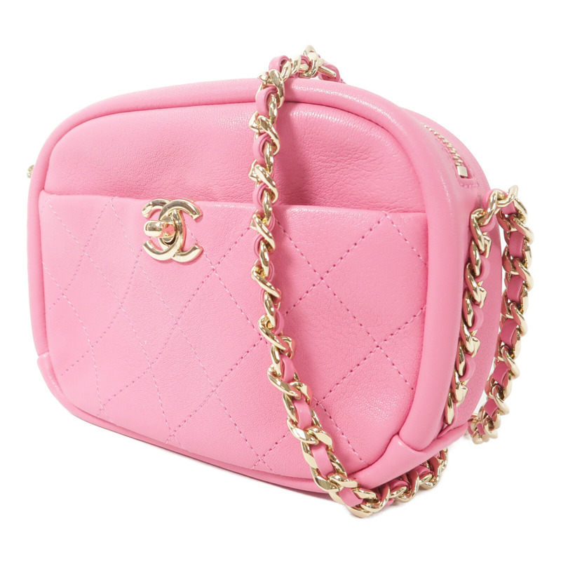 CHANEL 山羊皮革Camera Bag鏈帶肩背袋-2