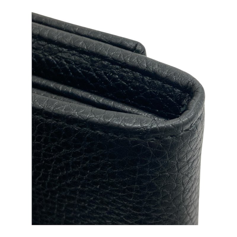 GUCCI 古馳 Soho 荔枝牛皮 長夾 黑色 銀釦-8