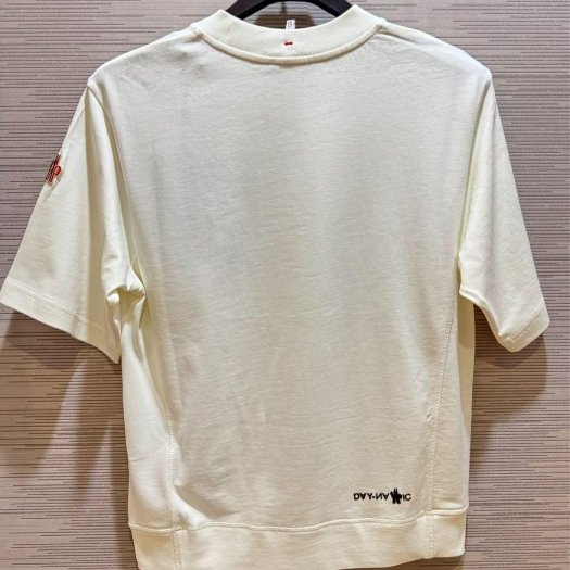 💎Han's house精品服飾💎moncler 滑雪系列 刺繡 LOGO 短 T 白 男女共穿 現貨 XS ~ M 原價14800-5
