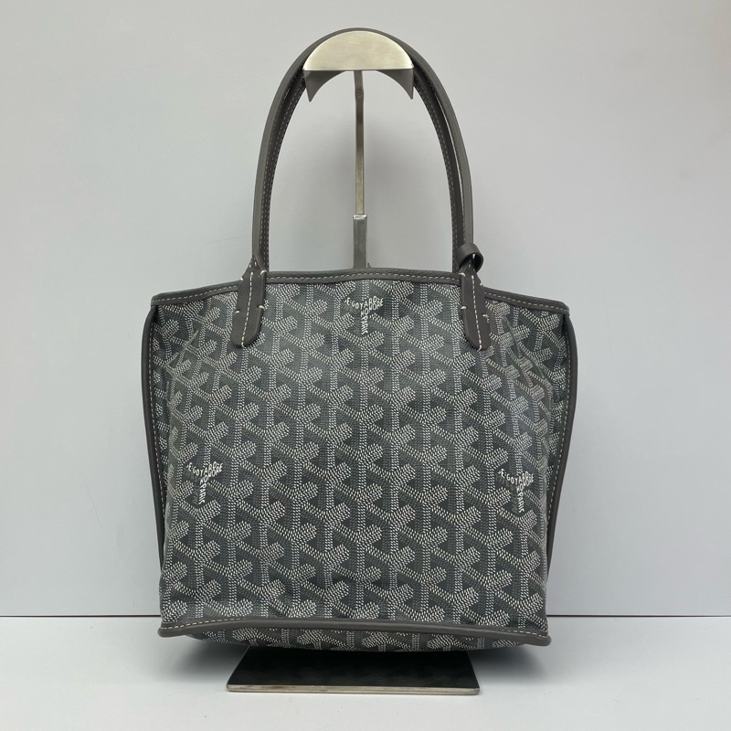 🆕99新Goyard戈雅 菜籃子灰色mini tote 單肩包子母包 23年編碼✅正品-1