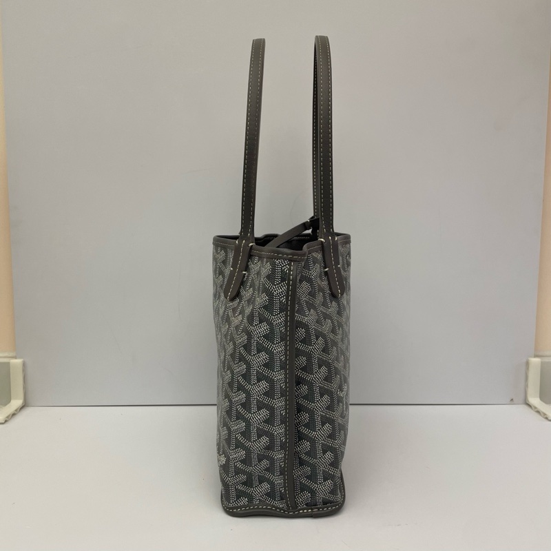 🆕99新Goyard戈雅 菜籃子灰色mini tote 單肩包子母包 23年編碼✅正品-2