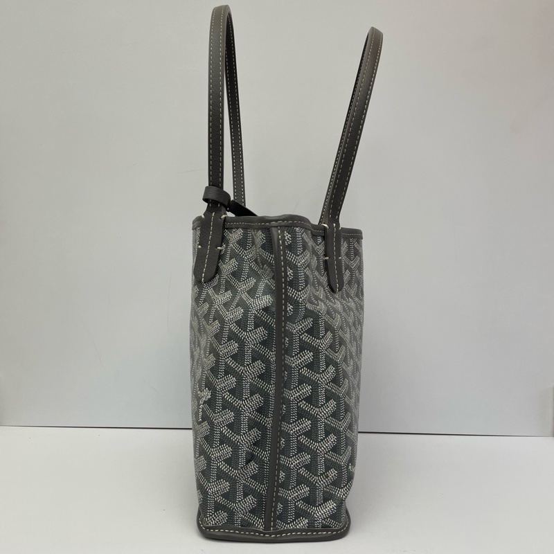 🆕99新Goyard戈雅 菜籃子灰色mini tote 單肩包子母包 23年編碼✅正品-3
