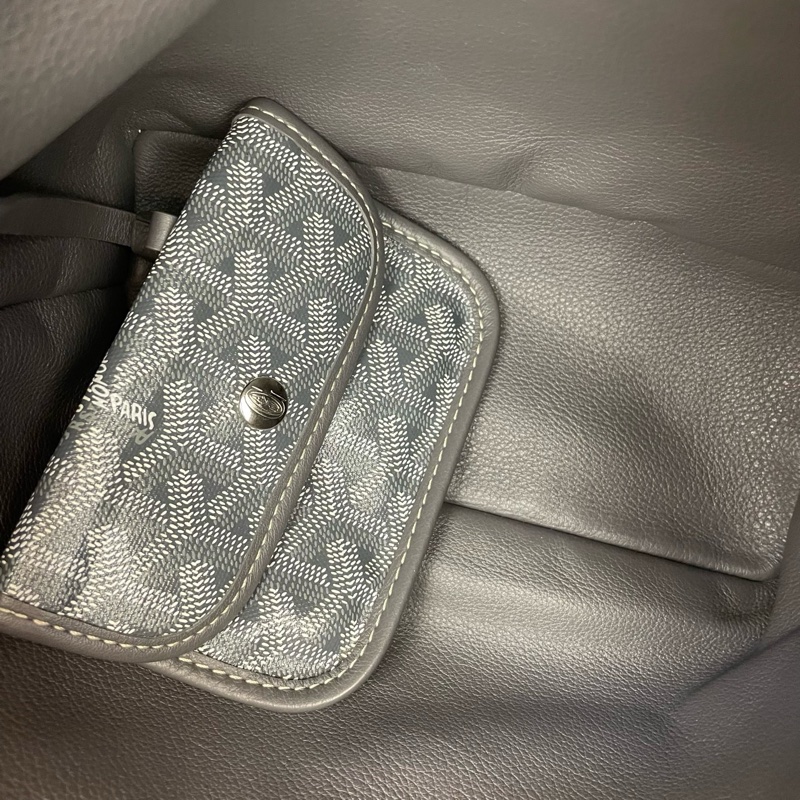 🆕99新Goyard戈雅 菜籃子灰色mini tote 單肩包子母包 23年編碼✅正品-5