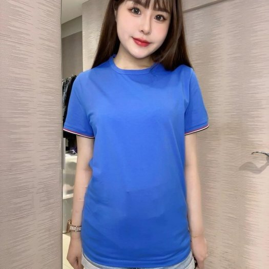 💎Han's house精品服飾💎moncler 彩條 短 T 藍 男女共穿 現貨 S-0