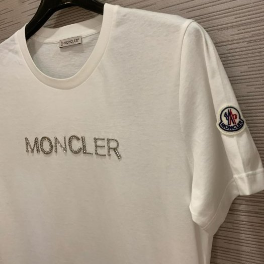 💎Han's house精品服飾💎moncler 水鑽 LOGO 短 T 男女共穿 現貨 S M 原價12000-1