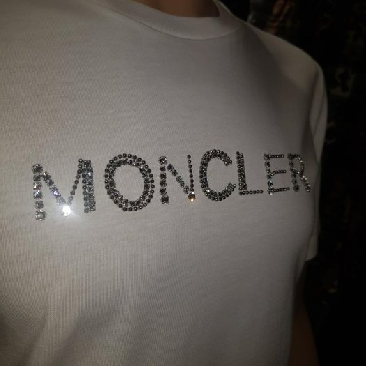 💎Han's house精品服飾💎moncler 水鑽 LOGO 短 T 男女共穿 現貨 S M 原價12000-3