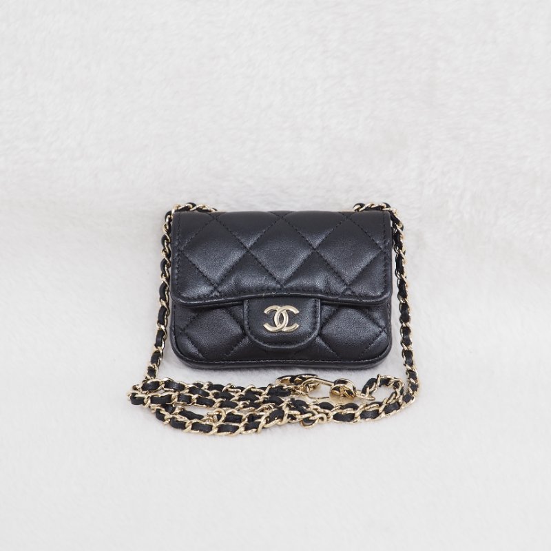 Chanel Waist Chain bag CF 香奈兒黑色口蓋翻蓋腰鏈包-0